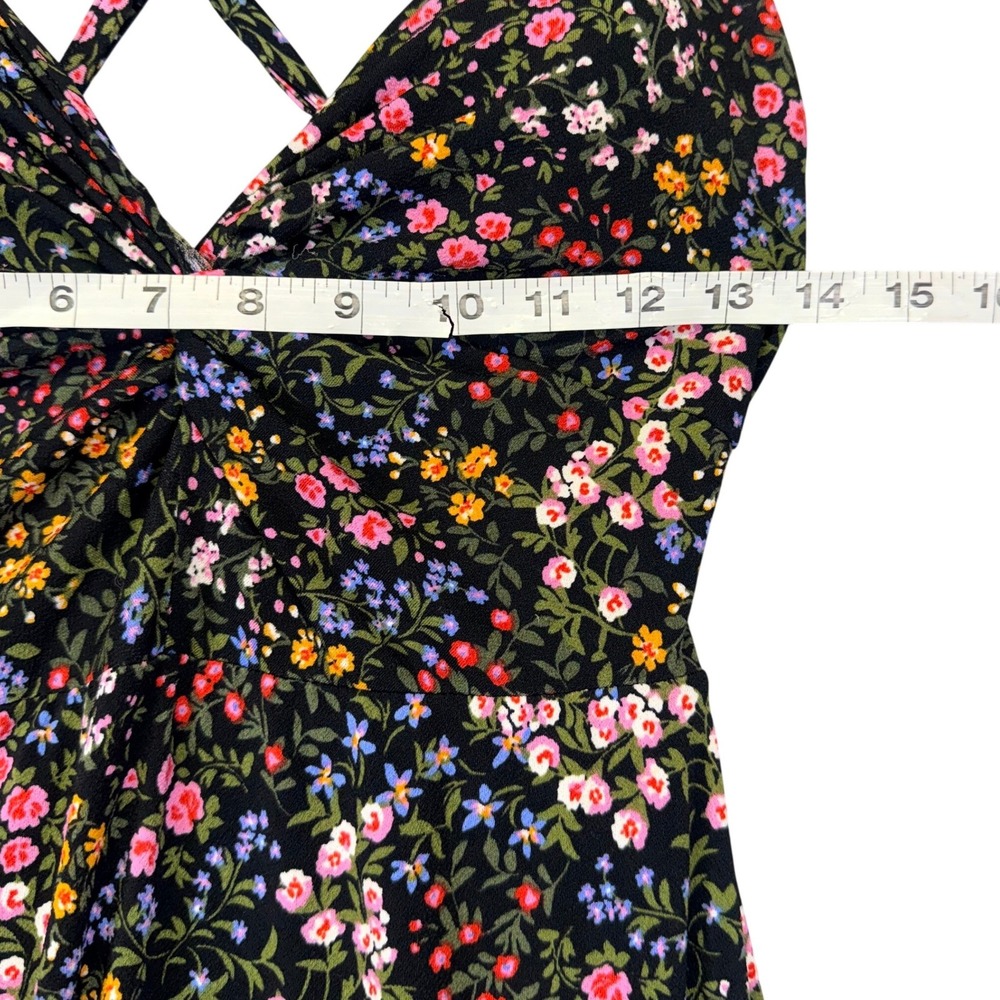 Y2K Floral Maxi Dress Twist Front Boho Cottagecore Whimsigoth Coquette Fairycore - Picture 2 of 11